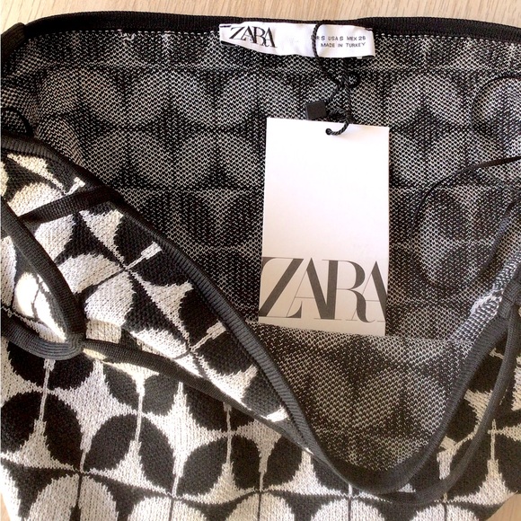 Zara Geometric Jacquard Knit Top - Picture 12 of 12